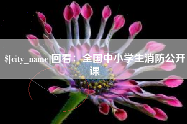 青州回看：全国中小学生消防公开课