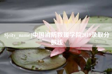 青州中国消防救援学院2019录取分数线