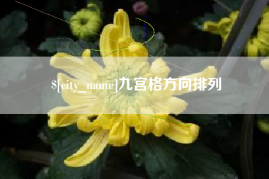 青州九宫格方向排列