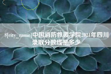 青州中国消防救援学院2021年四川录取分数线是多少