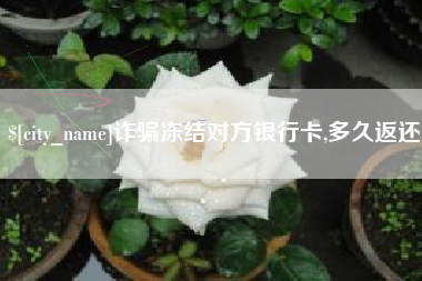 青州诈骗冻结对方银行卡,多久返还