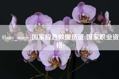 青州国家应急救援员证(国家职业资格)