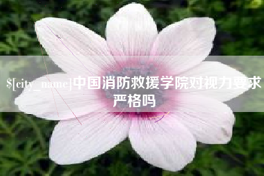 青州中国消防救援学院对视力要求严格吗