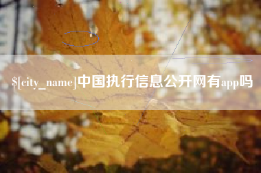 青州中国执行信息公开网有app吗