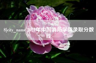 青州2021年中国消防学院录取分数线