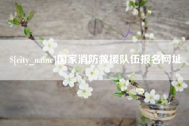 青州国家消防救援队伍报名网址