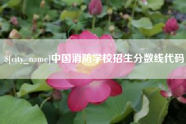 青州中国消防学校招生分数线代码