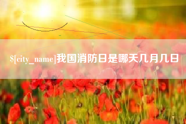 青州我国消防日是哪天几月几日