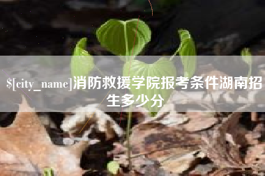 青州消防救援学院报考条件湖南招生多少分