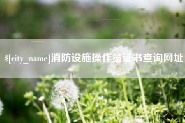 青州消防设施操作员证书查询网址