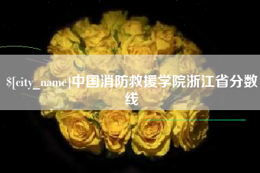 青州中国消防救援学院浙江省分数线