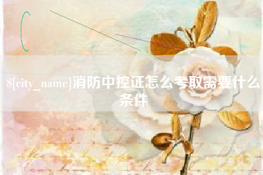 青州消防中控证怎么考取需要什么条件