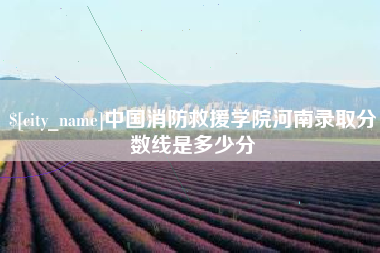 青州中国消防救援学院河南录取分数线是多少分