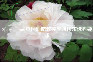 青州中国消防救援学院山东选科要求