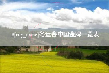青州冬运会中国金牌一览表