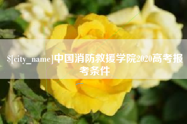 青州中国消防救援学院2020高考报考条件