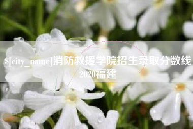 青州消防救援学院招生录取分数线2020福建