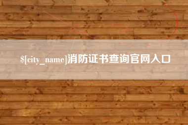 青州消防证书查询官网入口